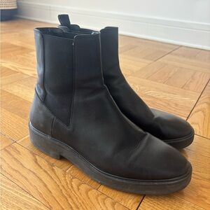 Stuart Weitzman Black Chelsea Ankle Boots